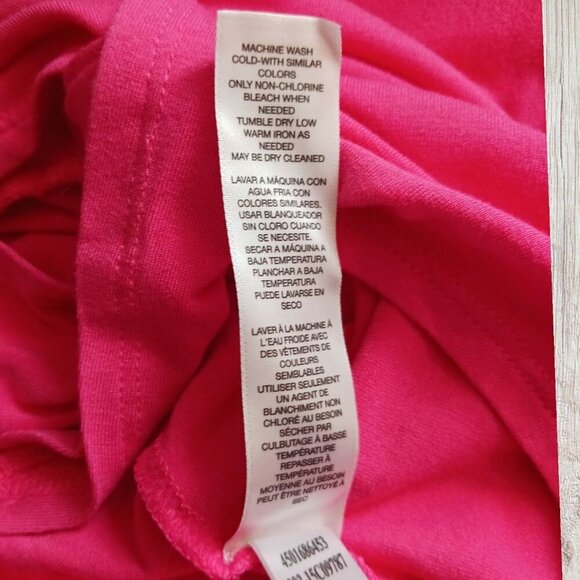 Chicos Womens long Sleeve Top Size 1 Hot Pink - Picture 5 of 14